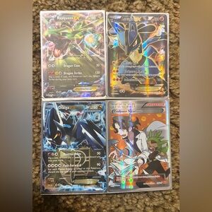 Pokémon TCG Full Art Card Lot - Rayquaza EX, Dialga EX, Lucario EX, Sycamore